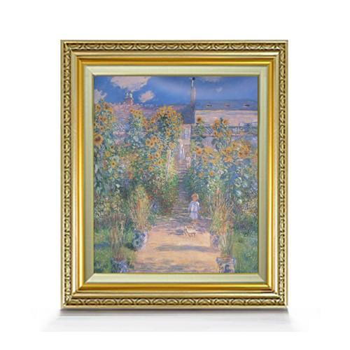 クロード・モネ ヴェトゥイユのモネの庭 F8 　　絵画　販売　8号　油彩　風景画　598×524mm 送料無料