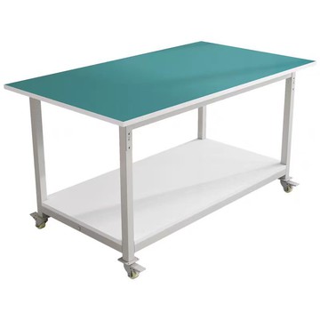 免運 工具車 推車 移動帶輪車 車間防靜電工作臺可移動雙層帶輪物料周轉手推車二層抽屜桌子定制特惠/開立發票 工廠直銷 zl1211