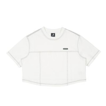 KANGOL 女 壓線短版T 6522100100