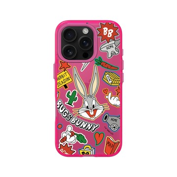 iPhone 16 Pro Clear 粉漾桃 - 樂一通 Looney Tunes - 兔巴哥貼紙款