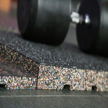 環保橡膠地板地墊健身房幼兒園彈性地磚家用力量區加厚減震隔音墊