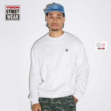 VISION STREET WEAR 美式復古經典魚眼LOGO套頭抓絨圓領衛衣 V263NB9014