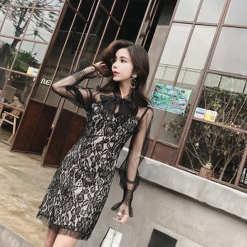 レースタイトドレス ブラック 春夏 パーティー 二次会 結婚式 女子会 レストラン 通販 Lineポイント最大1 0 Get Lineショッピング