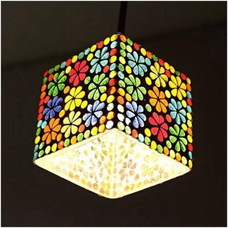 ペンダントライト ガラス おしゃれ かわいい 可愛い モザイク 1灯 シーリングライト 天井照明 トイレ キッチン モザイクハンギングランプ 通販 Lineポイント最大get Lineショッピング