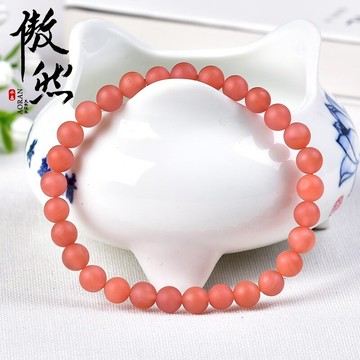 傲然保山南紅瑪瑙手鏈多圈女 磨砂質感南紅手串 南紅水晶飾品禮物