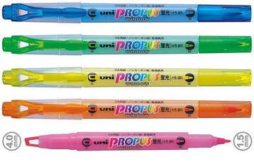 寒暑假必備【史代新文具】Uni三菱  PUS-102T 雙頭視窗螢光筆