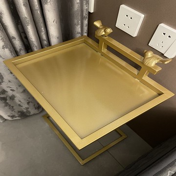 北歐小茶幾客廳置物架沙發邊幾長方形鐵板角幾床頭柜ins風