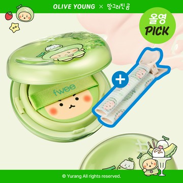 [mangomee Edition] fwee Cushion Glass Original Refill Set (+Hair Volume Pin) (3 Shades)