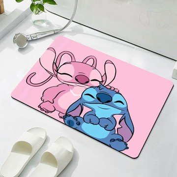 地墊 地毯🎀 新款浴室硅藻泥吸水地墊可愛卡通史迪仔衛浴門口防滑速干廁所腳墊 軟地墊 腳踏墊 防滑墊