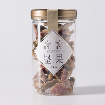 謝謝堅果 【台灣紅心芭樂乾】 (密封罐) (優質紅心芭樂，低温烘焙，軟Q微甜濃郁芭樂香) (天然水果乾) (素食)