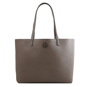 TORY BURCH 152221 Mcgraw 荔枝皮革肩背大托特包.灰