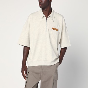 Sea salt mélange cotton polo