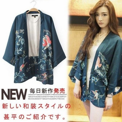 甚平和柄レディースじんべい大人用女性用ジンベイ女の子単品じんべえ夏祭りかわいいレトロ花火大会エスニック柄花柄カー浴衣 通販 Lineポイント最大get Lineショッピング