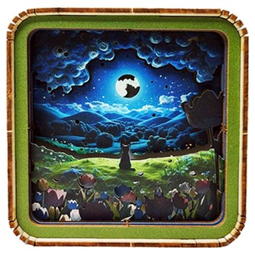 上手家居 3D拼圖夜燈手做材料包  月色柔影 銀色 + 藍色