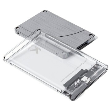 KTnet 廣鐸 TYPEC 2.5吋 SATA硬碟外接盒 USB3.2 Gen1 全透明PC材質外殼 抗震/防摔/防火  EC4  1個