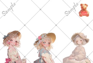 原創人物貼紙 裝飾貼紙 P009 5 枚入