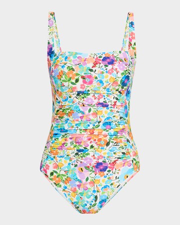 Wild Bloom Ruched One-Piece Swimsuit