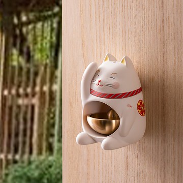 門鈴 | 招財貓鈴鐺 |背嵌磁鐵| 亦可作桌面擺件