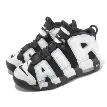 休閒鞋 Air More Uptempo GS 大童 女鞋 黑白 麂皮 漆皮 大Air 經典 DQ6200-001