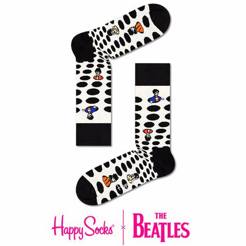 Happy Socks ハッピーソックス ザ ビートルズ 靴下 レディース メンズ ソックス クルー丈 おしゃれ くつ下 可愛い 綿混 カラフル カジュアル ホワイト 白 通販 Lineポイント最大0 5 Get Lineショッピング