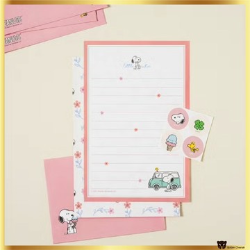 大創 DAISO KOREA Peanuts 復古字母書寫套裝 – 史努比和查理布朗