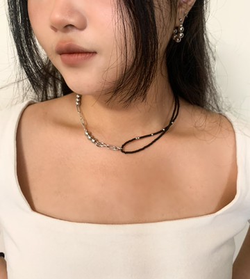 對折系列 鎖骨鏈 抗敏材質 兩色