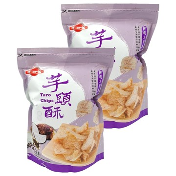 連城記 芋頭酥 Taro Chips 嚴選大甲新鮮芋頭 濃厚的芋頭香氣 古早味 全素  90g  2包