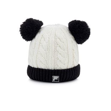 FILA官方直營 熊貓造型毛帽-黑色 HTZ-5202-BK