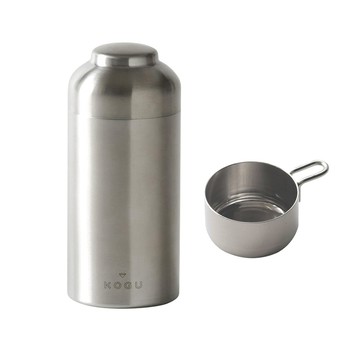 KOGU 日製18-8不鏽鋼儲豆罐(附量匙10g)-720ml