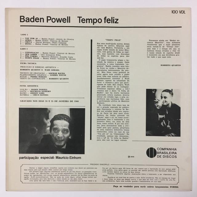 BADEN POWELL   TEMPO FELIZ (ブラジル盤)