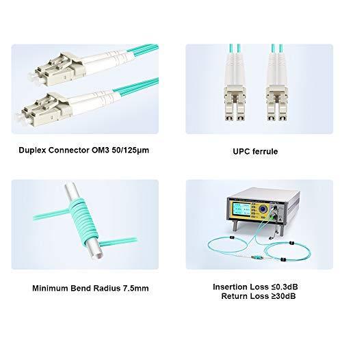 FLYPROFiber LC to LC Fiber Patch Cable OM3 125M 410ft, Length Options: 0.2m