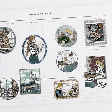 假期  PET膠帶#20  /  5公分 帶離型紙+白墨 亮面透明