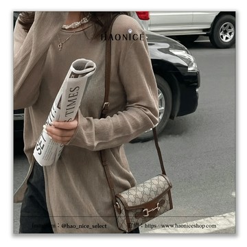 【HAO NICE】100%正品精品 Gucci 經典1955系列Horsebit 老花logo馬銜扣掀蓋包 單肩包 斜肩包