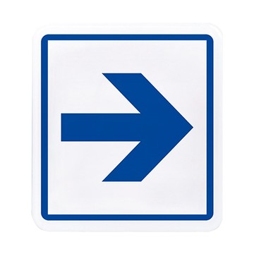 台灣聯合WIP標示牌/箭頭標示→/NO.609/長12x寬11cm/個