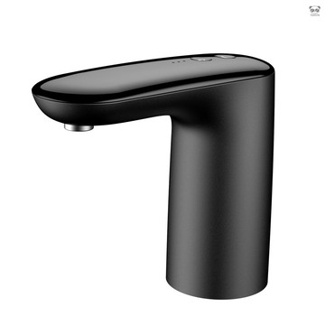 抽水機抽水器 桶裝水家用USB充電飲水機 電動抽水器迷你抽水泵自動抽水機 金屬黑 【英文版】