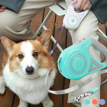 【COMET】5米LED防暴衝寵物牽引繩(寵物牽繩 遛狗繩 牽繩 貓狗適用/DG-ROPE02)