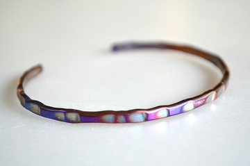 鈦金屬手鐲・PB・橢圓款式・65mm