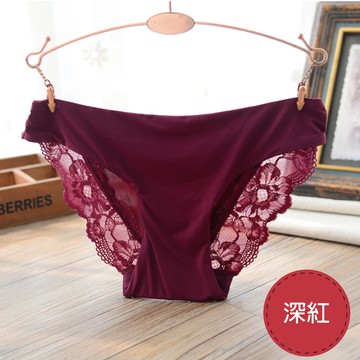 蕾絲性感美臀內褲(深紅 女F)