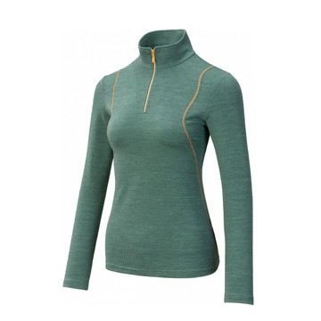 easymain 衣力美 女快乾保暖羊毛防臭長袖衫蕨草綠se23072/登山/排汗/長t/露營/