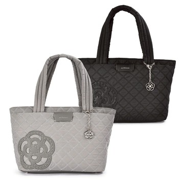 CLATHAS山茶花菱格紋尼龍小肩背包 托特包(任選)201015｜GoBrand購名牌