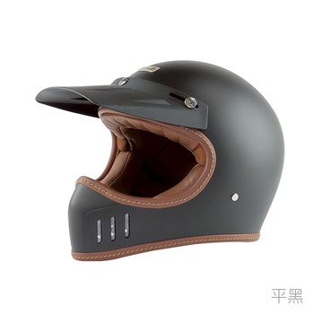 Ninja K866 山車帽 平黑 全罩式安全帽 復古帽