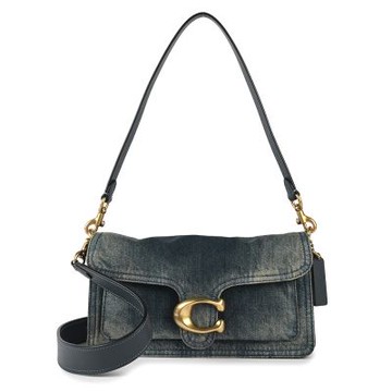 COACH TABBY 26 丹寧牛仔金屬C字肩背/斜背兩用酒神包-藍色