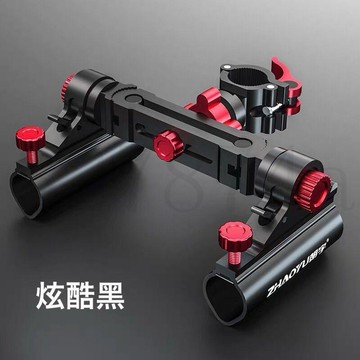 臺灣出貨新款釣椅配件三件套鋁合金萬向炮臺架拉餌盤架傘架魚護架無極調節