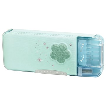 DO DO SONIC 透視耐用筆盒 FD-1046-G  G花草綠  1個