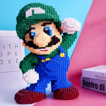 預購【遊戲家】Mini微型積木迷你小顆粒 微型積木 - 舉手瑪利歐 (綠色)