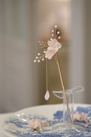 攜花而游 櫻花飾品 可改櫻花耳環\耳夾|髮簪 手捏黏土櫻花