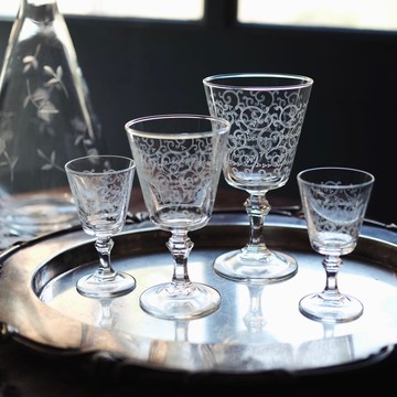 1960-70年法國 Luminarc 高腳小洒杯