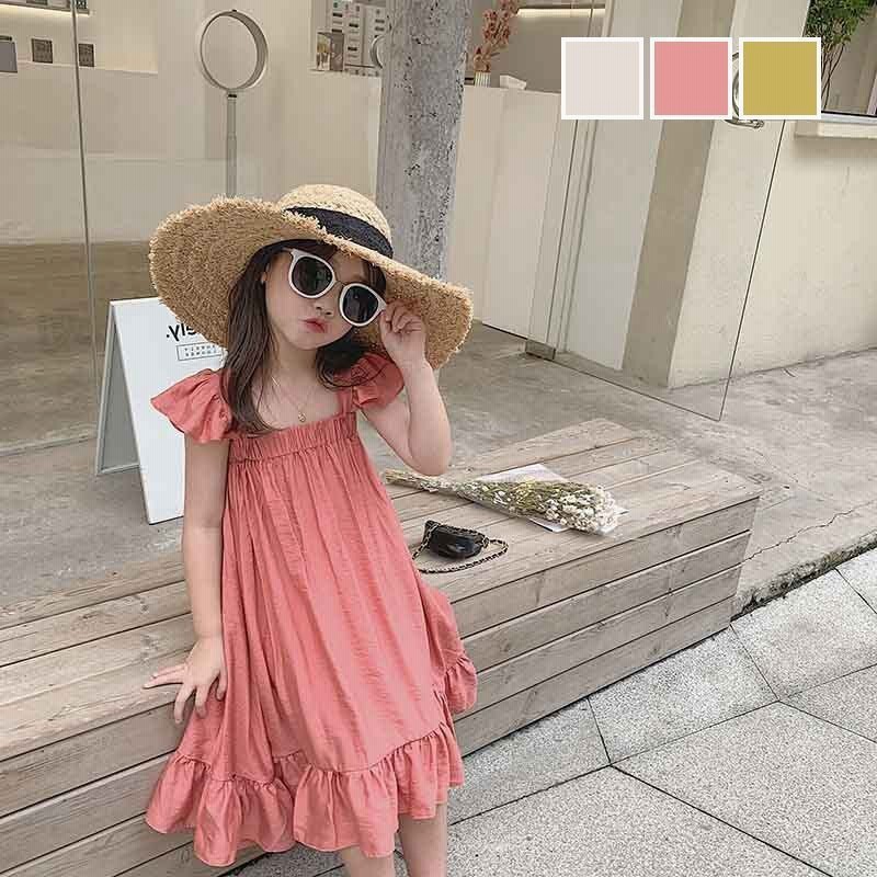 子供服フレアスカートリゾートおしゃれ子ども服キッズ夏シンプルビーチワンピース女の子ロング丈半袖サロペット子供ドレス可愛いジュニア服 通販 Lineポイント最大get Lineショッピング
