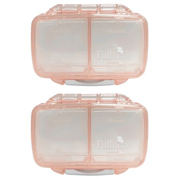 Fullicon 護立康 防潮4格保健盒 (粉色)  ABS丙烯腈丁苯乙烯材質  尺寸7.5 x 10 x 2.8 公分  2個