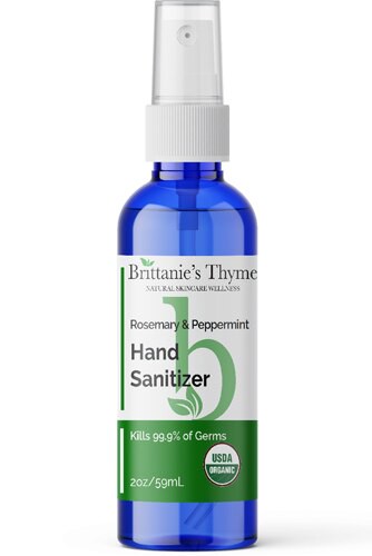 Brittanie's Thyme Organic Hand Sanitizer Rosemary Peppermint 2 oz
